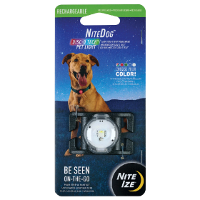 NITE IZE NiteDog Rechargeable Pet Light Disc O Tech