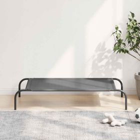 Elevated Dog Bed Grey Textilene and powder-coated steel Medium