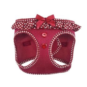 American River Choke Free Dog Harness Polka Dot Collection (Color: Wine Polka Dot, size: XX-Small)