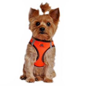 American River Top Stitch Dog Harness (Color: Iridescent Orange, size: medium)