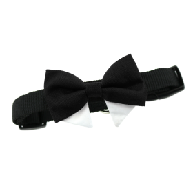 Universal Dog Bow Tie (Color: Black with Starter Collar, size: large)